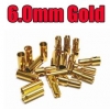 Gold Bullet Connector Plug 6 mm (par)